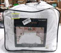 NEW Juicy Couture Ribbon Ruched Comforter Set, Full/Queen, White, 3-Piece