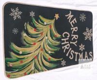 NEW Artoid Mode Merry Christmas Tree Doormat 17x29 Inch Polyester Non-Slip Mat - Holiday Decor