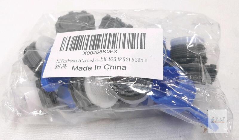 12-Piece Faucet Cache Aerators Kit with 4 Sizes and Installation Keys, Sealed