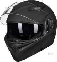 NEW ILM-902 Full Face Motorcycle Helmet, Size M, Matte Black, Dual Visor, DOT Certified