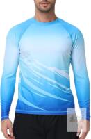 New Size 3XL VAYAGER Men's Swim Shirts UPF 50+ Rash Guard Long Sleeve Quick Dry T-Shirt Loose Fit Water Fishing UV Protection Shirts