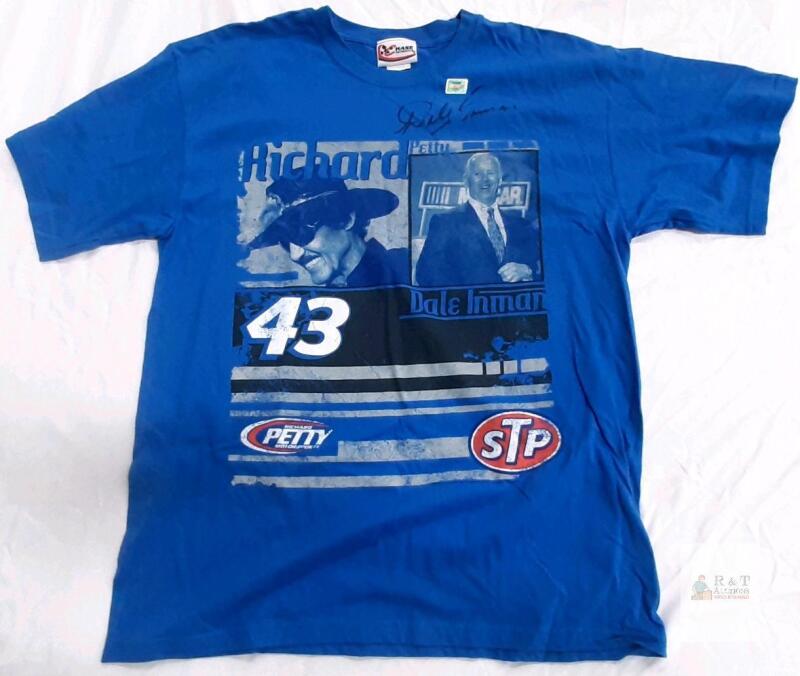 LG Chase Authentics NASCAR Richard Petty #43 Blue T-Shirt Large, Dale Inman Graphic, STP Logo