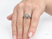 New Super Shining Women Fashion Ring Exquisite CopperColor Inlaid Round Flower Stones Size 9