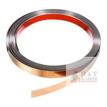 New 0.59" x 19.7ft Peel and Stick Metal Molding Wall Trim Strip Mirror Like Rose Gold