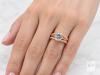 NEW Huitan F1732 Rose Gold-Tone Cubic Zirconia Ring, Size 9, Round Solitaire with Pav&eacute; Split Band - 2