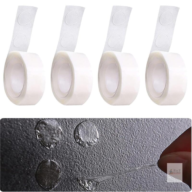 New 4 Rolls (400dots) Balloon Mount Dot Glue Double Face Booger Point Stickers Craft Stick Round Removable Adhesive Tape for Christmas Birthday Wedding Decorations