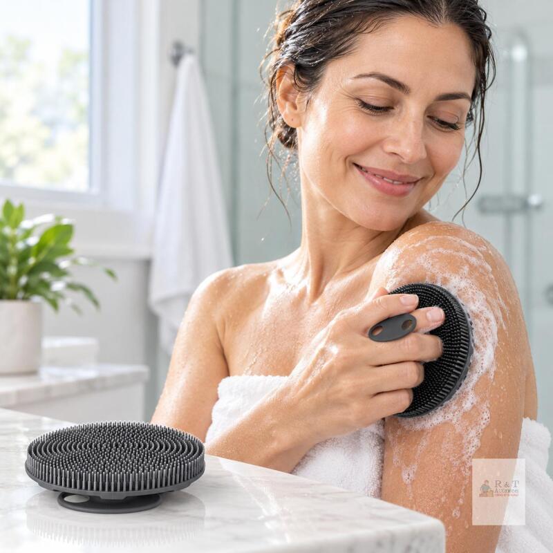 2 New INNERNEED Food-grade Soft Silicone Body Scrubber Shower Brushes