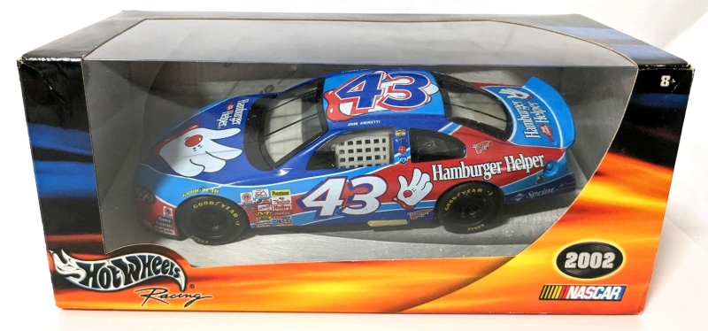 HOT WHEELS RACING 2002 Nascar Hamburger Helper #43 55134 1:24 Scale Model Racing Car.