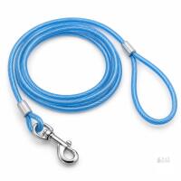 DDSColour Chew-Proof Dog Leash, Blue Wire Rope, Hand Wash, 6 ft, Heavy-Duty Metal Clip