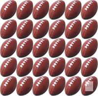 New 30 Pack Mini Footballs Foam Sports Balls Bulk 2.17" for Kids Adult | School Party Favor Gift, Sports Themed Ball Toy