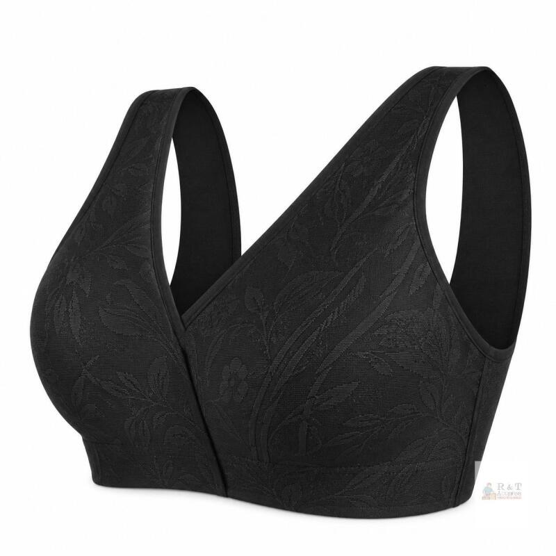 New Mu Ji Ting Size B48 Black Front-Closure Bra