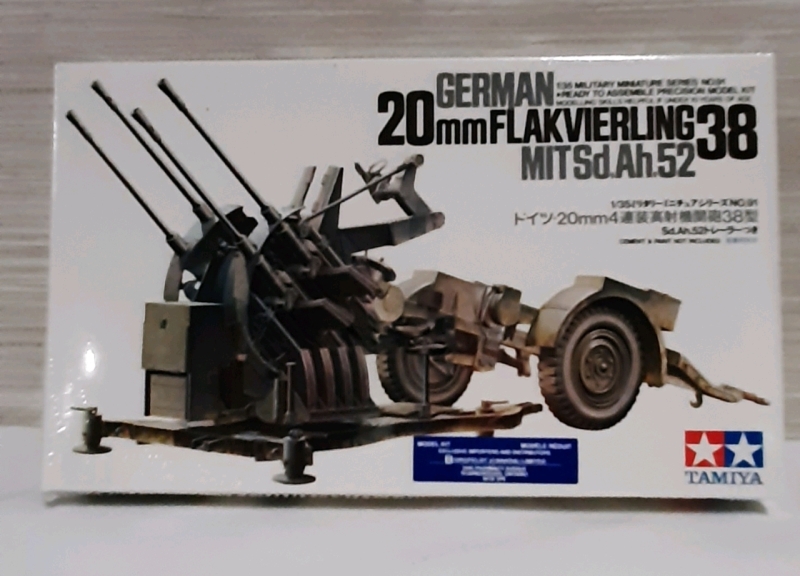 Vintage (1977l Military Miniatures 1:35 Scale German 20mm Flakvierling 38