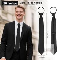 New Puistr Pre Tied Adjustable Zipper Ties for Men 3.15"