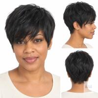 New Human Hair Short Wigs Pixie Cut Wig- Yviann
