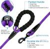 New Plutus Pet 15' Long Rope Dog Leash - Comfortable Padded Handle, Reflective Nylon Heavy Duty, 15FT Training for All Dogs (Violet) - 2
