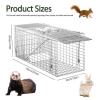 new Homegroove 37"x14"x11" Large Galvanized Humane Live Animal Trap Cage for Rabbits, Raccoons, Cats - 2