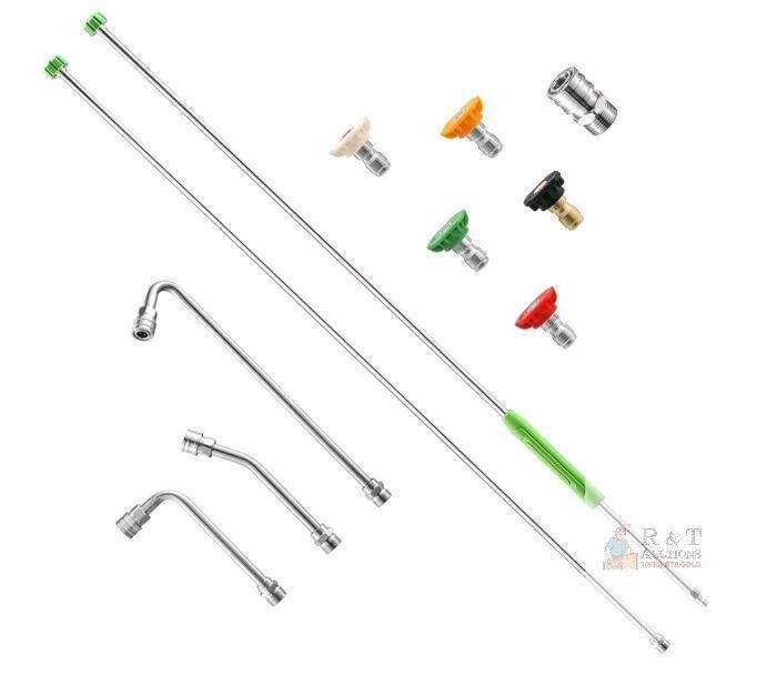 NEW EZALOR ZS21 120" Pressure Washer Extension Wand Kit, 4000 PSI, 1/4" Quick Connect, 5 Nozzles