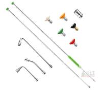 NEW EZALOR ZS21 120" Pressure Washer Extension Wand Kit, 4000 PSI, 1/4" Quick Connect, 5 Nozzles