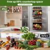 New Imncya MAGNETIC Shelf for Refrigerator, Fridge Fruit 1 Pack, Black - 2