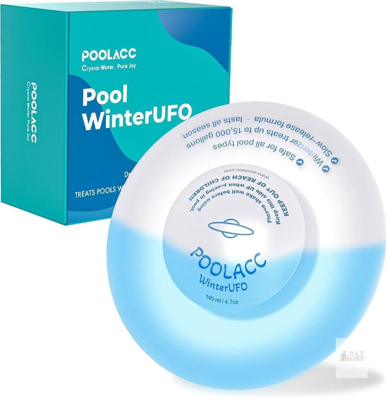 New Poolacc Winter Closing Kit for Pool Closing &ndash; Treats Up to 15,000 Gallons, Easy-to-Use Clarifier & Enzyme for Above-Ground and In-Ground Pools (1-Pack)