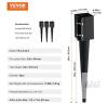 NEW VEVOR 4-Pack Fence Post Anchors FX-3.5-24-4, 24 in Steel Ground Spikes, Fits 3.5 in Posts, Black - 2