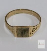 10k Gold Ring . Size 3 &frac14; . Weight 1.1 grams
