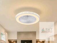 Low Profile 20" Flush Mount Ceiling Fan with LED Lighting, 6-Speed Remote, 3 Color Temp, Enclosed Design