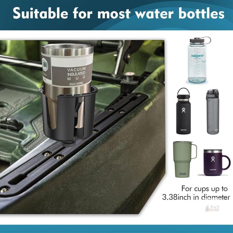 New EDSRDPLT Multi-Functional Kayak Cup Holder Track Mount Non-Slip Design Lure Holding Tool Storage Boat Cup Holder Kayak Bottle Holder