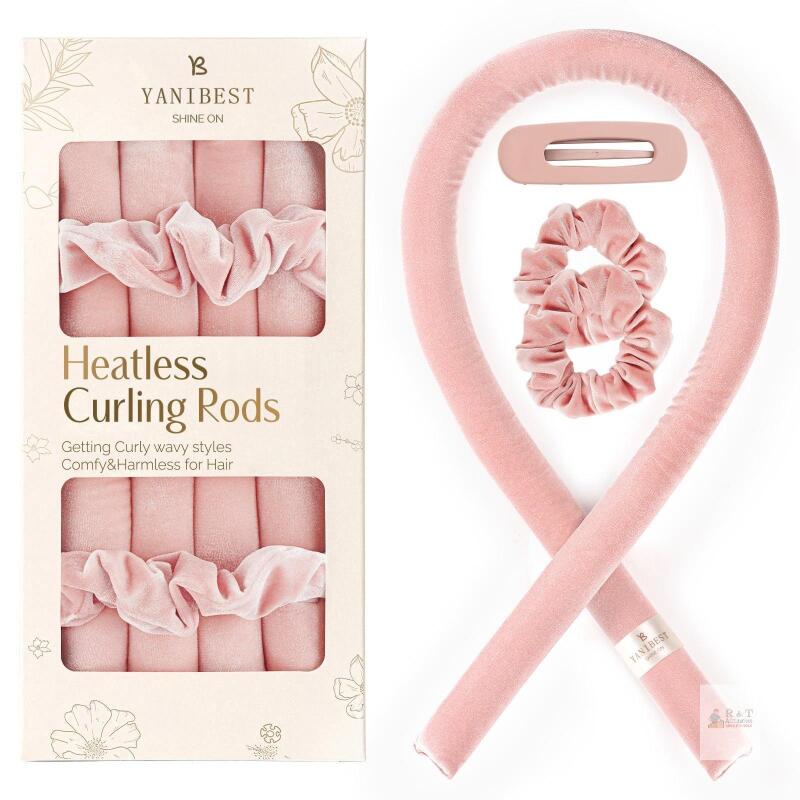 New YANIBEST Heatless Hair Curler to Sleep in, Overnight curl headband, No Heat Hair Curler Set with Hair Clip Scrunchies for Styling