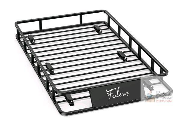 Folews 64" x 39" x 6" Steel Roof Rack Basket - 200 lb Capacity, Universal Fit