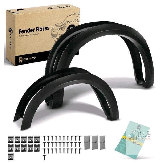 YHT AUTO OE Factory Style Fender Flares, Set of 4, Textured Black Finish, Includes Mounting Hardware
