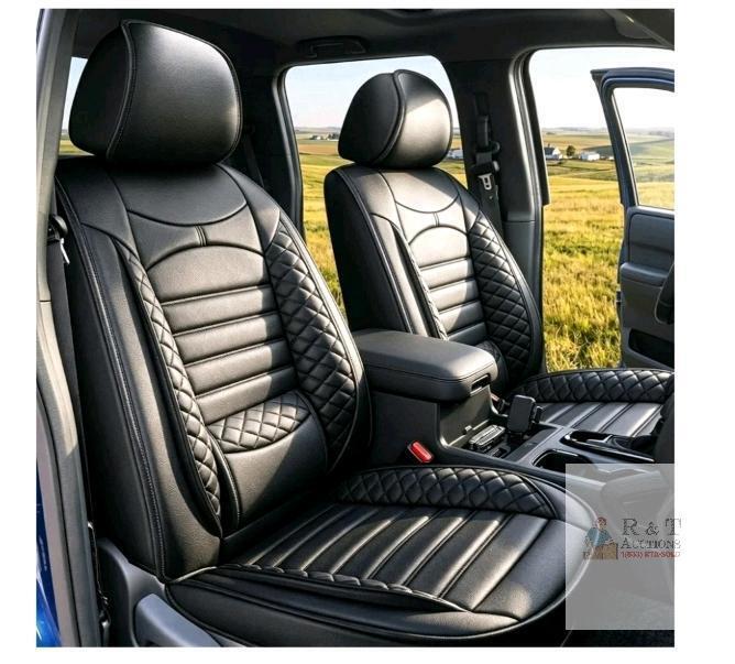 NEW AOMSAZTO Full Set Seat Covers for Nissan Frontier (2009-2026), Faux Leather, Black