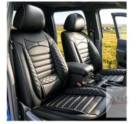 NEW AOMSAZTO Full Set Seat Covers for Nissan Frontier (2009-2026), Faux Leather, Black