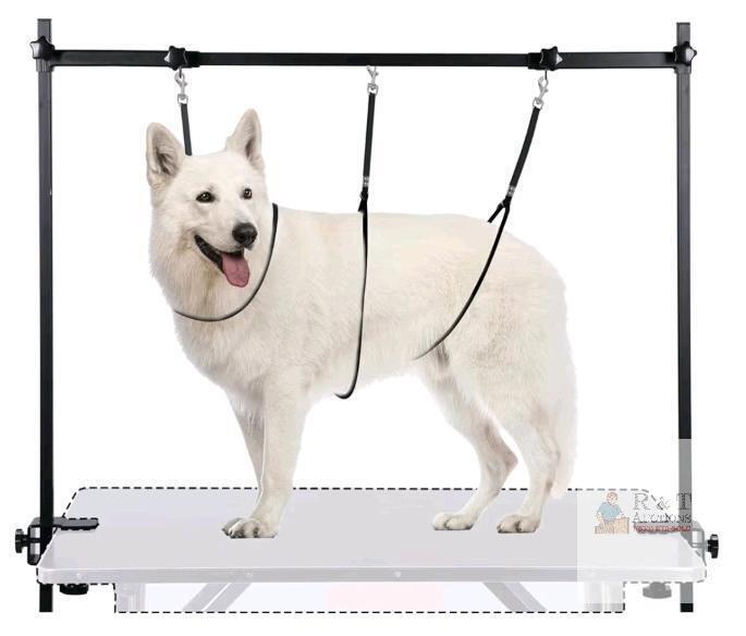 NEW AGESISI H-Shape Dog Grooming Arm, Adjustable 34"-50"W x 32"H, 220 lb Capacity, Black