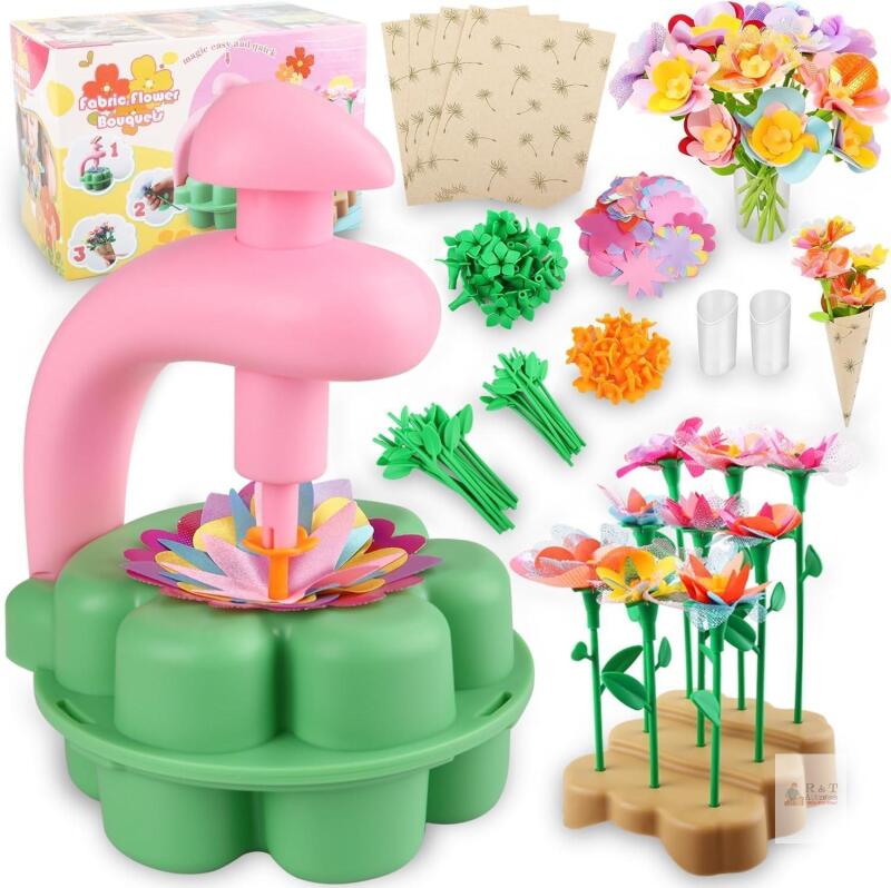 NEW Fabric Flower Bouquets Toys, DIY Craft Kits Toys for Kids, Educational Arts & Crafts Toy, Build Your Own Flowers, DIY Creative Activity Christmas.