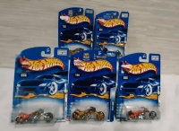 Vintage Diecast Hot Wheels A lot of 5 Motorcycles.