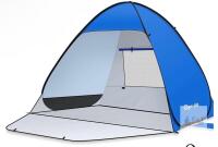 Glymnis Pop Up Beach Tent S Size, 1-2 Person, UPF 50+, Blue/Silver, Lightweight Shelter with Bag