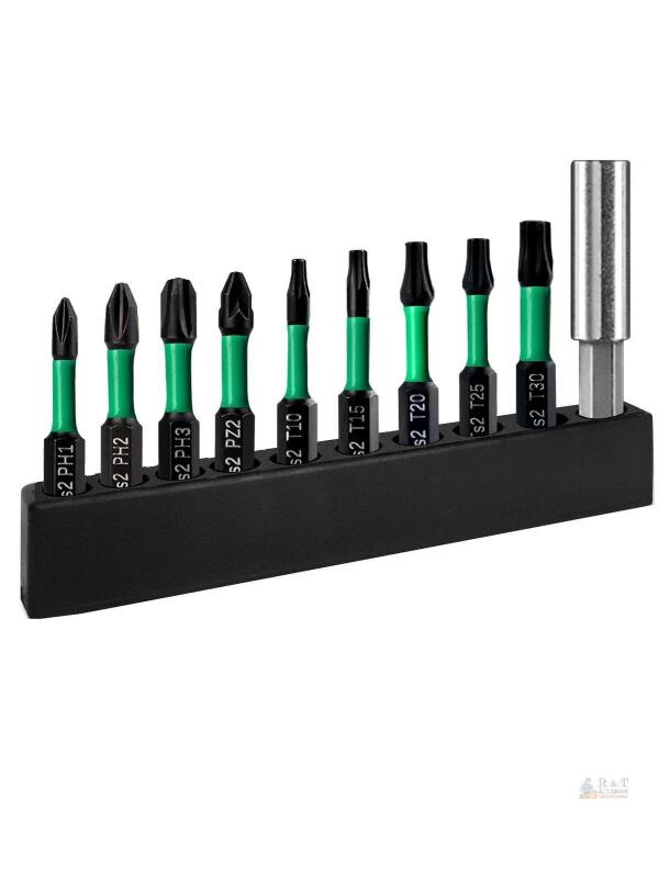 PERZUMI BIT-10-HHpdf Magnetic Screwdriver Bit Set with Carabiner Hook