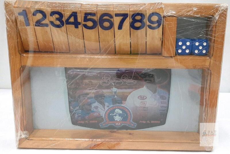 Feed the Kitty Shut the Box Dice Game &ndash; Wood, Richard Petty Custom NASCAR Collector Insert, 2 Dice