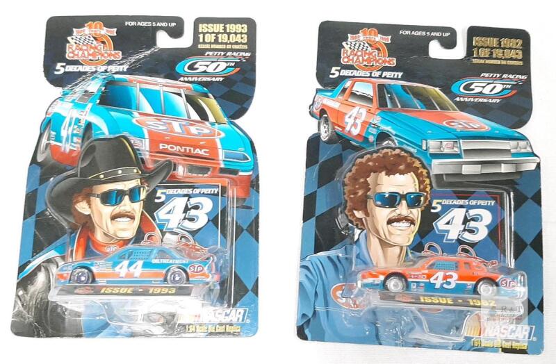 Racing Champions 5 Decades of Petty 1:64 Die-Cast Pontiac #44 1993 & Buick #43 1982 STP NASCAR