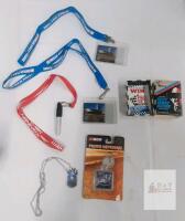 NASCAR Hall of Fame & Richard Petty Lot: Pro Set Cards, #43 Keychain, Lanyards, Dog Tag