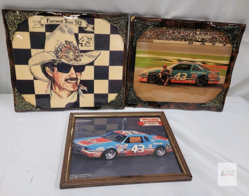 Richard Petty #43 NASCAR 11x10 Plaques & 1984 STP Pontiac Framed Print &ndash; Vintage Racing Collection