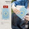 QDWXDEL Premium Leather Journal for Women - Moon Phase A5 Sky blue - 3