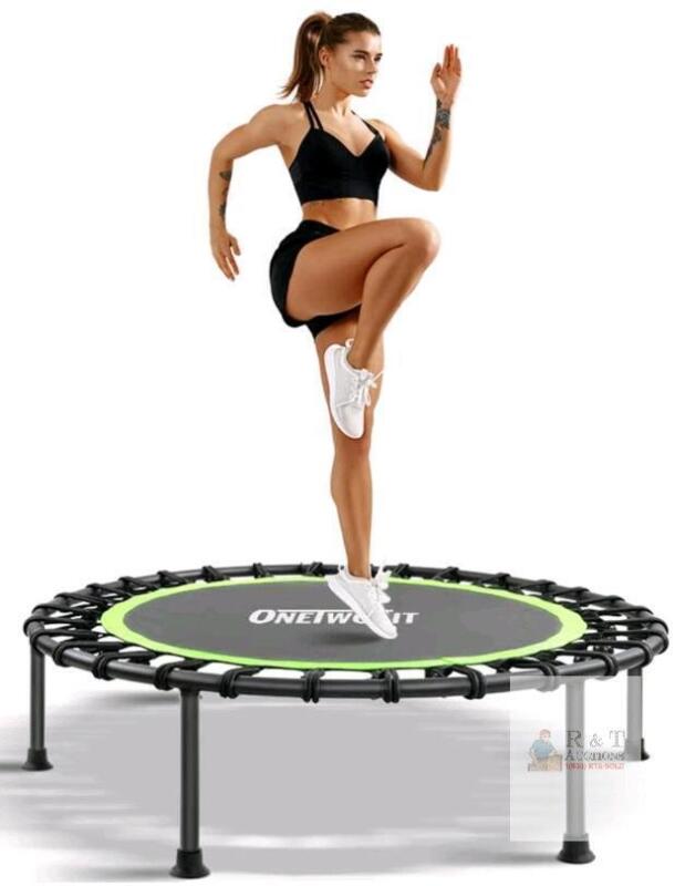 NEW ONETWOFIT 42" Fitness Trampoline, 330 lbs Capacity, Silent Bungee Rebounder