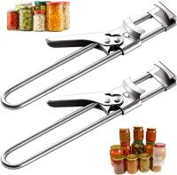 New 2 Packs Handheld Master Opener for Jars Stainless Steel Adjustable Jar & Bottle Opener Gripper for Seniors with Arthritis, Adjustable Manual Lid Gripper Opener for 1-5 inches Glass Jar/Bottle