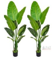 NEW Set of 2 Artificial Bird of Paradise Plants, 5.2 ft Tall, Indoor/Outdoor,