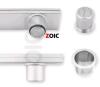 NEW Zoic Linear Stealth Tile Insert Shower Drain, 304 Stainless Steel, Side Outlet - 4