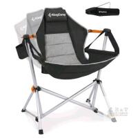 NEW KingCamp Hammock Chair, Folding Outdoor Chair, 264 lbs Capacity, Black/Grey