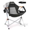 NEW KingCamp Hammock Chair, Folding Outdoor Chair, 264 lbs Capacity, Black/Grey