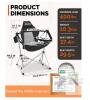 NEW KingCamp Hammock Chair, Folding Outdoor Chair, 264 lbs Capacity, Black/Grey - 2